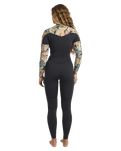 Salty Dayz 4/3mm Chest Zip Wetsuit in Black Tropical