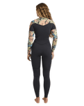 Salty Dayz 4/3mm Chest Zip Wetsuit in Black Tropical