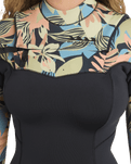 Salty Dayz 4/3mm Chest Zip Wetsuit in Black Tropical