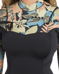 Salty Dayz 4/3mm Chest Zip Wetsuit in Black Tropical