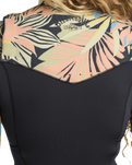 Salty Dayz 4/3mm Chest Zip Wetsuit in Black Tropical