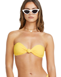 The Billabong Womens Tanlines Lola Bandeau Bikini Top in Sunburst