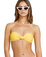 The Billabong Womens Tanlines Lola Bandeau Bikini Top in Sunburst