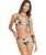 The Billabong Womens Shadow Tropic Tall Slide Tri Bikini Top in Multi