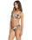 The Billabong Womens Shadow Tropic Tall Slide Tri Bikini Top in Multi