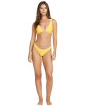 The Billabong Womens Tanlines Cocoa Cheeky Bikini Bottoms in Sunburst