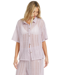 The Billabong Womens Largo Overshirt in Amethyst Smoke