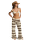 Hot Stripe Trousers in Teak
