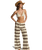 Hot Stripe Trousers in Teak