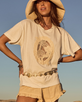 The Spell Womens Mermaid Cove Appliqué T-Shirt in White Sands