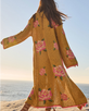 The Spell Womens Coastal Granny Maxi Cardigan in Mustard