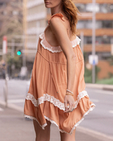 Poison Peach Dress in Rose