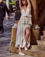 The Spell Womens Labyrinth Lace Maxi Skirt in Cloud Cream