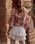 Labyrinth Lace Mini Skirt in Cloud Cream