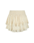Labyrinth Lace Mini Skirt in Cloud Cream