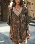 The Spell Womens Swan Lake Mini Dress in Sage