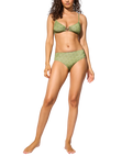 Le Soleil High Waist Bikini Bottoms in Jungle Roof