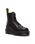 The Dr Martens Womens Jadon III Pisa Leather Platform Boots in Black Pisa
