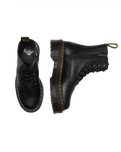 The Dr Martens Womens Jadon III Pisa Leather Platform Boots in Black Pisa