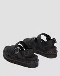 The Dr Martens Womens Voss II Leather Sandals in Black