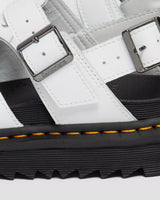 The Dr Martens Womens Voss II Leather Sandals in White