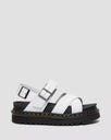 The Dr Martens Womens Voss II Leather Sandals in White