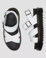 The Dr Martens Womens Voss II Leather Sandals in White