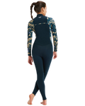 Swell Series Natural 5/4mm Chest Zip Wetsuit in Black Floral