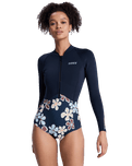 Swell Natural 1mm Front Zip Spring Suit in Flower