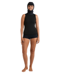 The Roxy Swell Series Natural 2mm Hooded Wetsuit Vest in Black