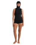 The Roxy Swell Series Natural 2mm Hooded Wetsuit Vest in Black