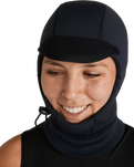 The Roxy Swell Series Natural 2mm Hooded Wetsuit Vest in Black