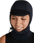 The Roxy Swell Series Natural 2mm Hooded Wetsuit Vest in Black
