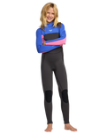 The Roxy Girls Prologue+ 5/4mm Wetsuit Back Zip in Cobalt