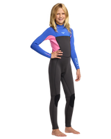 The Roxy Girls Prologue+ 5/4mm Wetsuit Back Zip in Cobalt