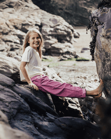 Girls Thousand Stars Corduroy Joggers in Mauve Orchid