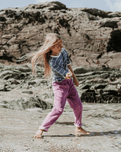 Girls Thousand Stars Corduroy Joggers in Mauve Orchid