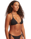 The Seafolly Womens Sea Dive Tri Bikini Top in Black