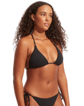 The Seafolly Womens Sea Dive Tri Bikini Top in Black