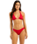 The Seafolly Womens Collective Multi Fit Longline Tri Bikini Top in Cosmo Red