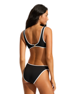 Beach Bound Ring Front Bikini Top in Black