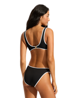 Beach Bound Ring Front Bikini Top in Black