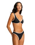 Beach Bound Ring Front Bikini Top in Black