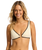The Seafolly Womens Beach Bound Ring Front Tank Bikini Top in Ecru