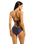 The Seafolly Womens Belle Multi Fit Longline Tir Bra Bikini Top in Blue Indigo