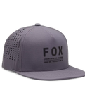 The Fox Mens Non Stop Tech Snapback Cap in Steel Grey