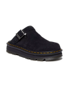 The Dr Martens Womens Zebzag Suede Casual Slingback Platform Mules in Black