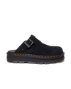 The Dr Martens Womens Zebzag Suede Casual Slingback Platform Mules in Black