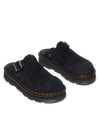 The Dr Martens Womens Zebzag Suede Casual Slingback Platform Mules in Black
