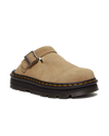 The Dr Martens Womens Zebzag Suede Casual Slingback Platform Mules in Savannah Tan